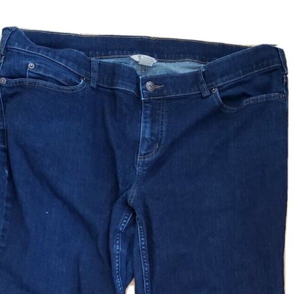 Duluth Trading Co Womens Duluthflex slim Jeans dark wash 20W x 30 inseam 84807 - Picture 4 of 9